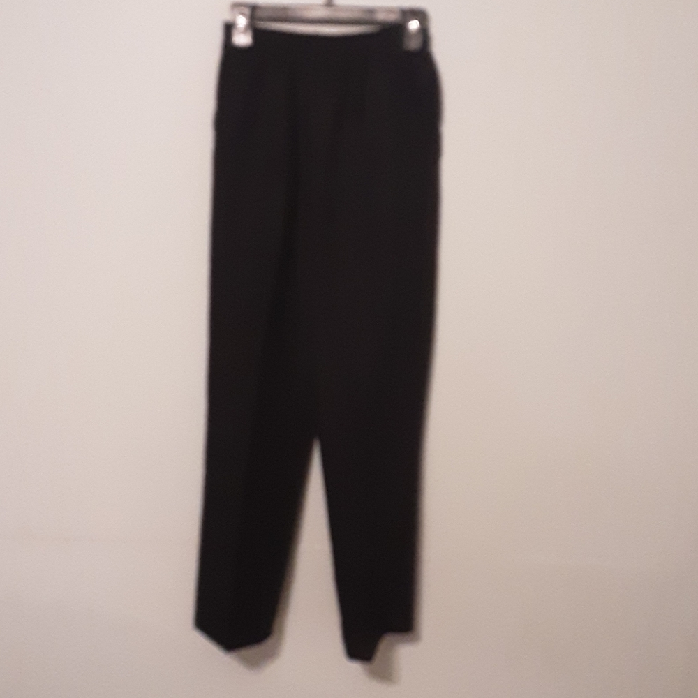 Black polyester pants